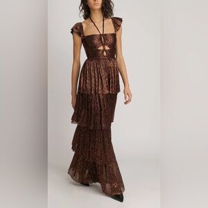 SABINA MUSÁYEV Zendaya Dress in Bronze Beauty Size S NWT